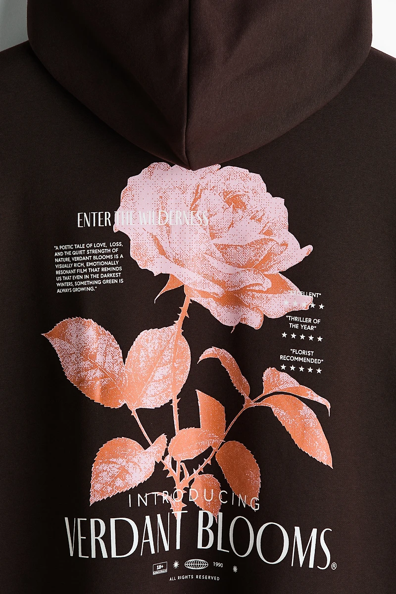 Relaxed-Fit Printed Hoodie