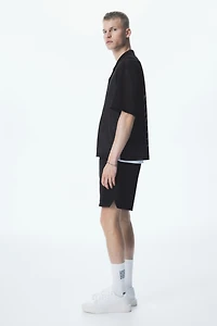 Loose-Fit Mesh Resort Shirt