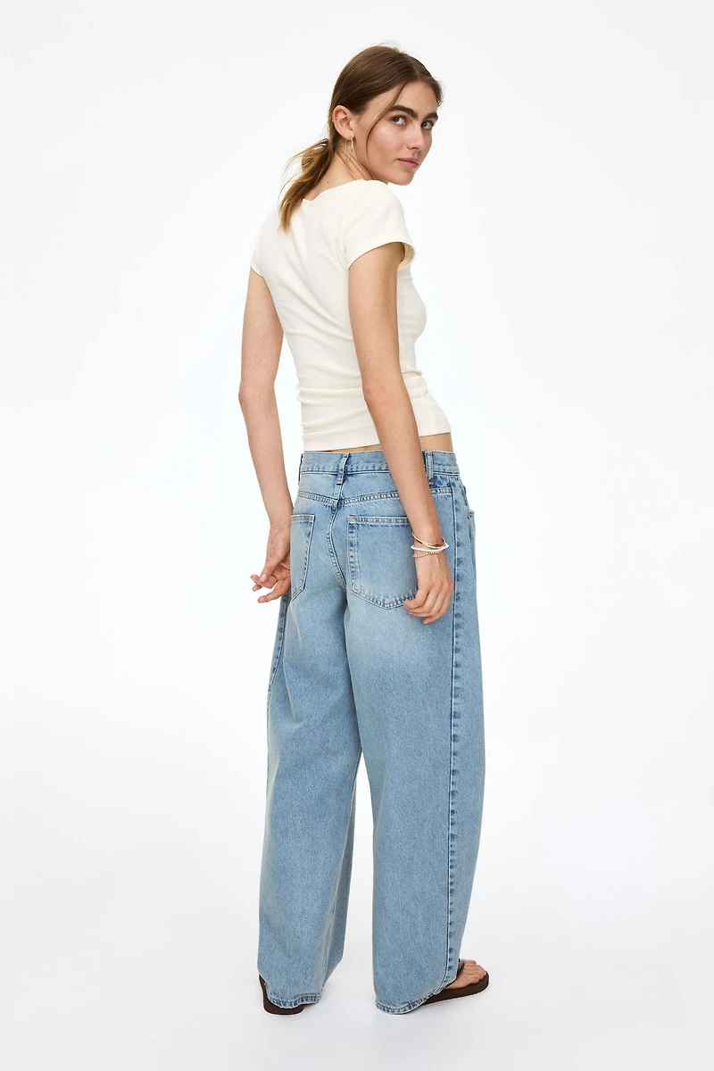 Lace-Trimmed V-Neck Top