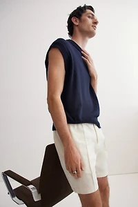 Regular-Fit Linen-Blend Shorts