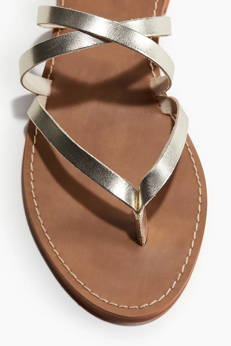 Sandales à brides en cuir