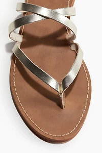 Sandales à brides en cuir