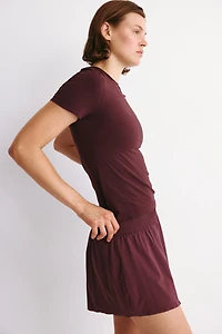 Layered Sports Shorts with Pocket