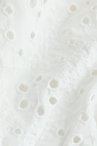 Puff-sleeved cotton blouse