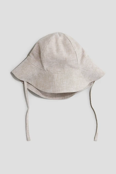 Linen-Blend Sun Hat