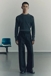 Regular-Fit Rib-Knit Cotton Sweater