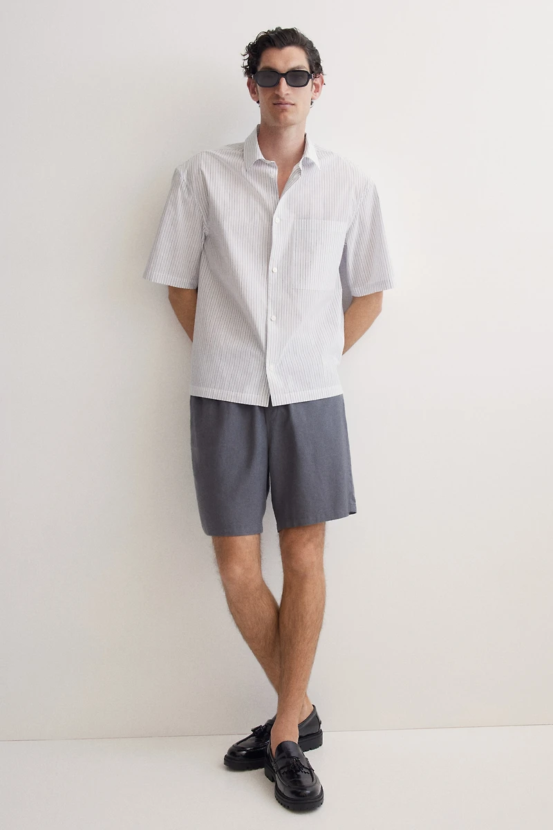 Relaxed-Fit Linen-Blend Shorts