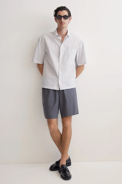 Relaxed-Fit Linen-Blend Shorts