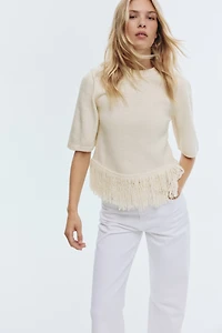 Sweater with Fringe