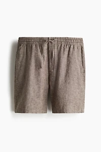 Short classique en lin mélangé