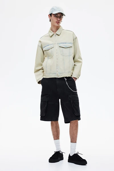 Veste de travail en denim à coupe ample