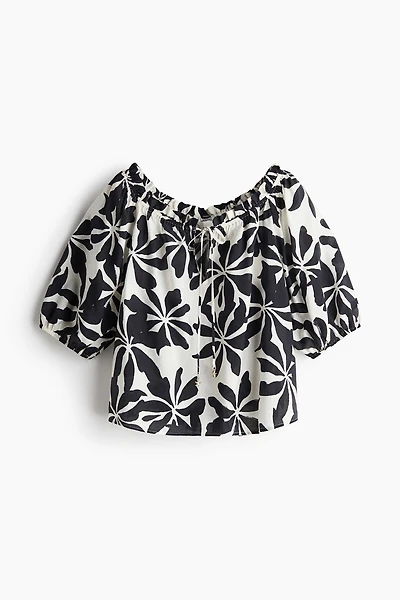 Ruffle-Trimmed Blouse