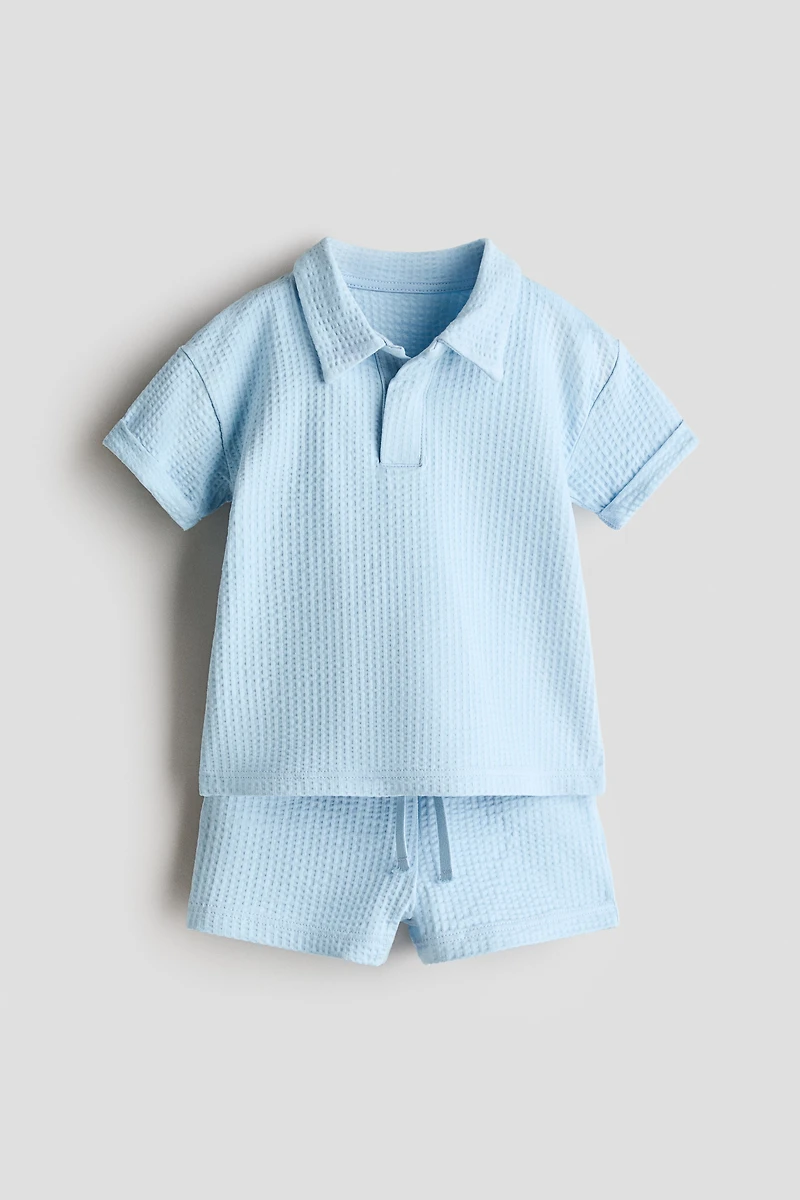 2-Piece Waffled Cotton Set