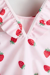 Frill-trimmed swimsuit