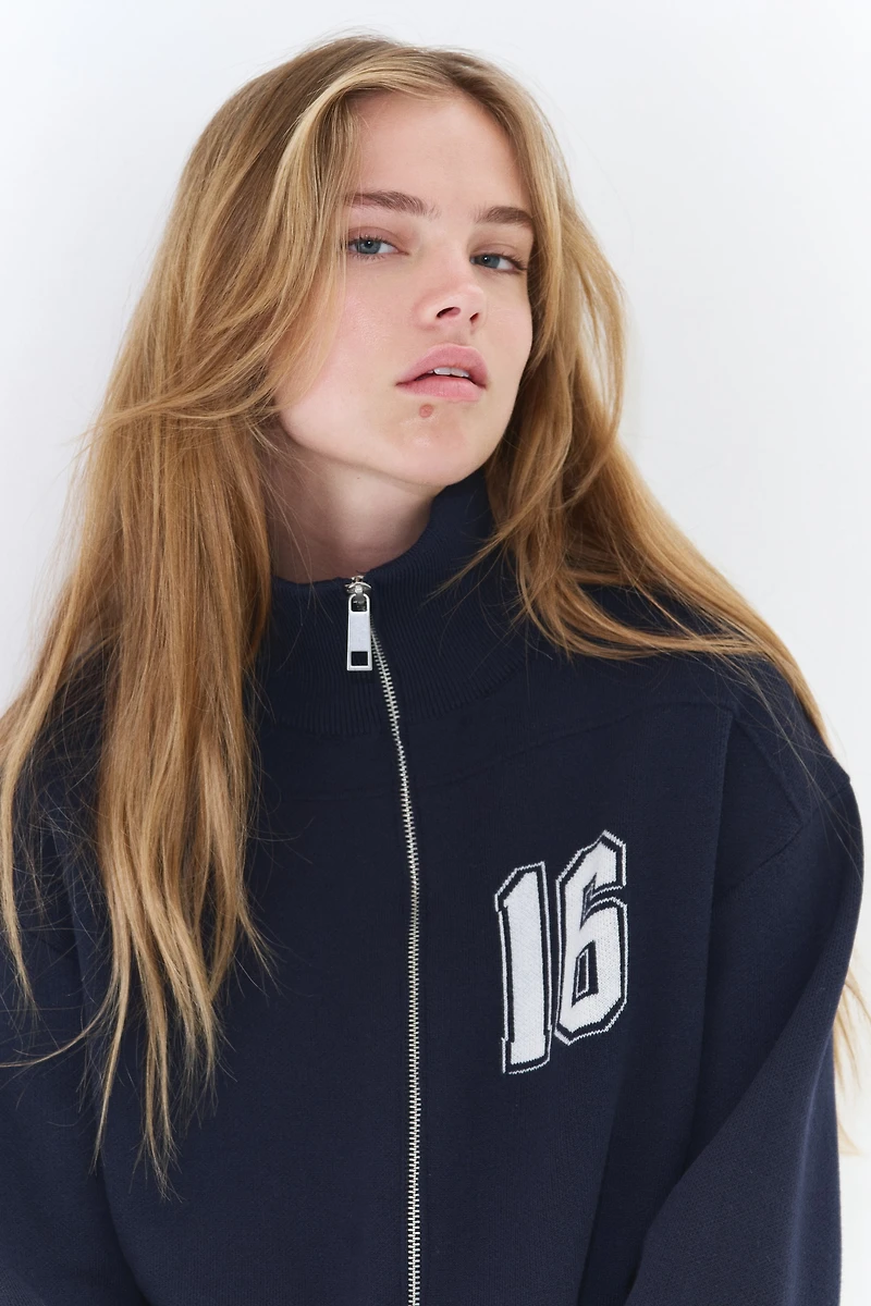 Cardigan with Zipper