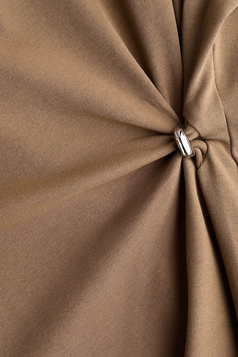 Draped-Detail Asymmetric Top