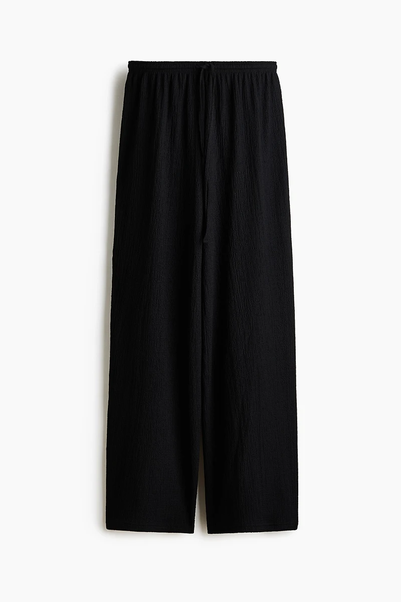 Textured Drawstring Pants