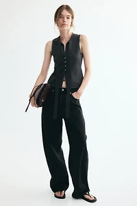 Knit Bow-Collar Top
