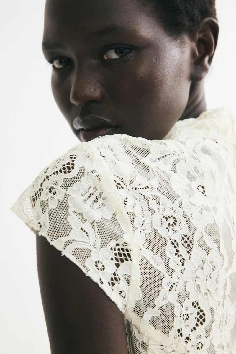 Lace Peplum Top
