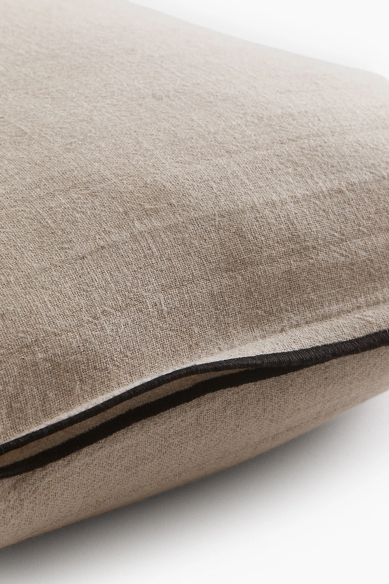 Housse de coussin en lin mélangé