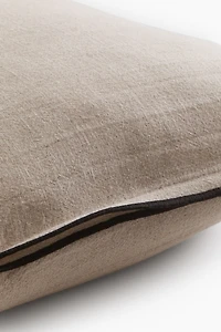 Housse de coussin en lin mélangé