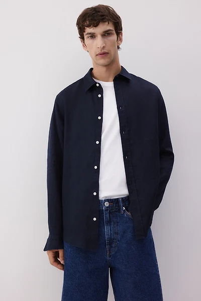 Regular-Fit Linen Shirt