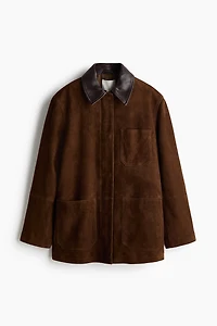 Suede Jacket with Collar