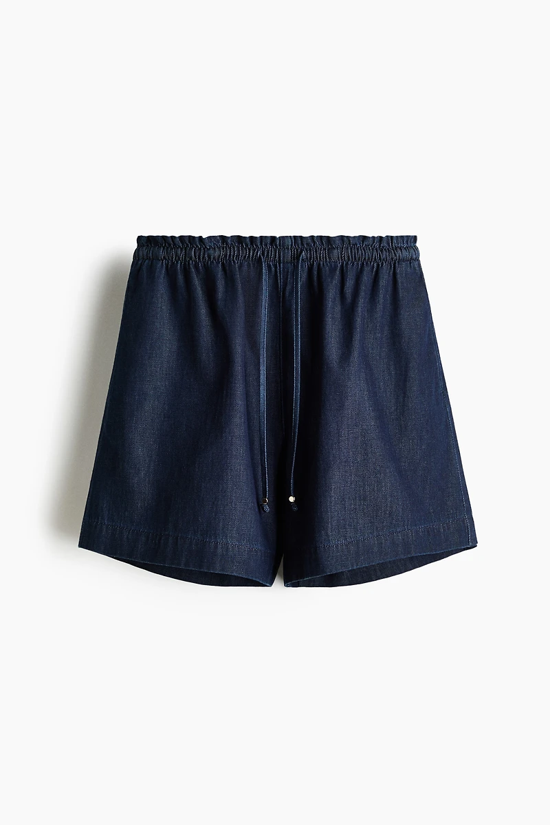 Denim Drawstring Shorts