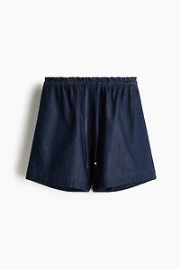 Denim Drawstring Shorts