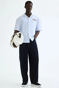Relaxed-Fit Embroidered-Motif Cotton Resort Shirt