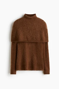 Haut en mohair mélangé avec col cheminée