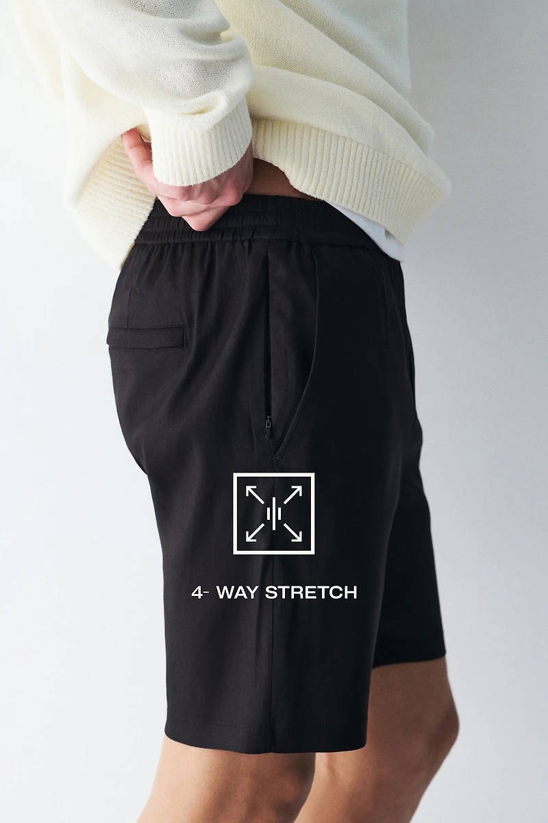 Easy Care Relaxed-Fit Linen-Blend Shorts