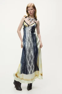 Robe imprimée en satin