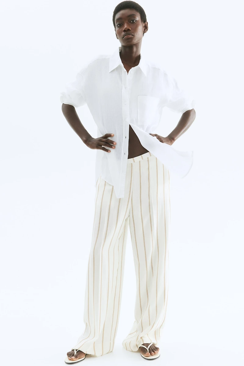 Pantalon large en sergé