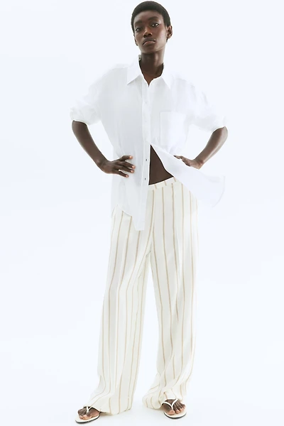 Pantalon large en sergé