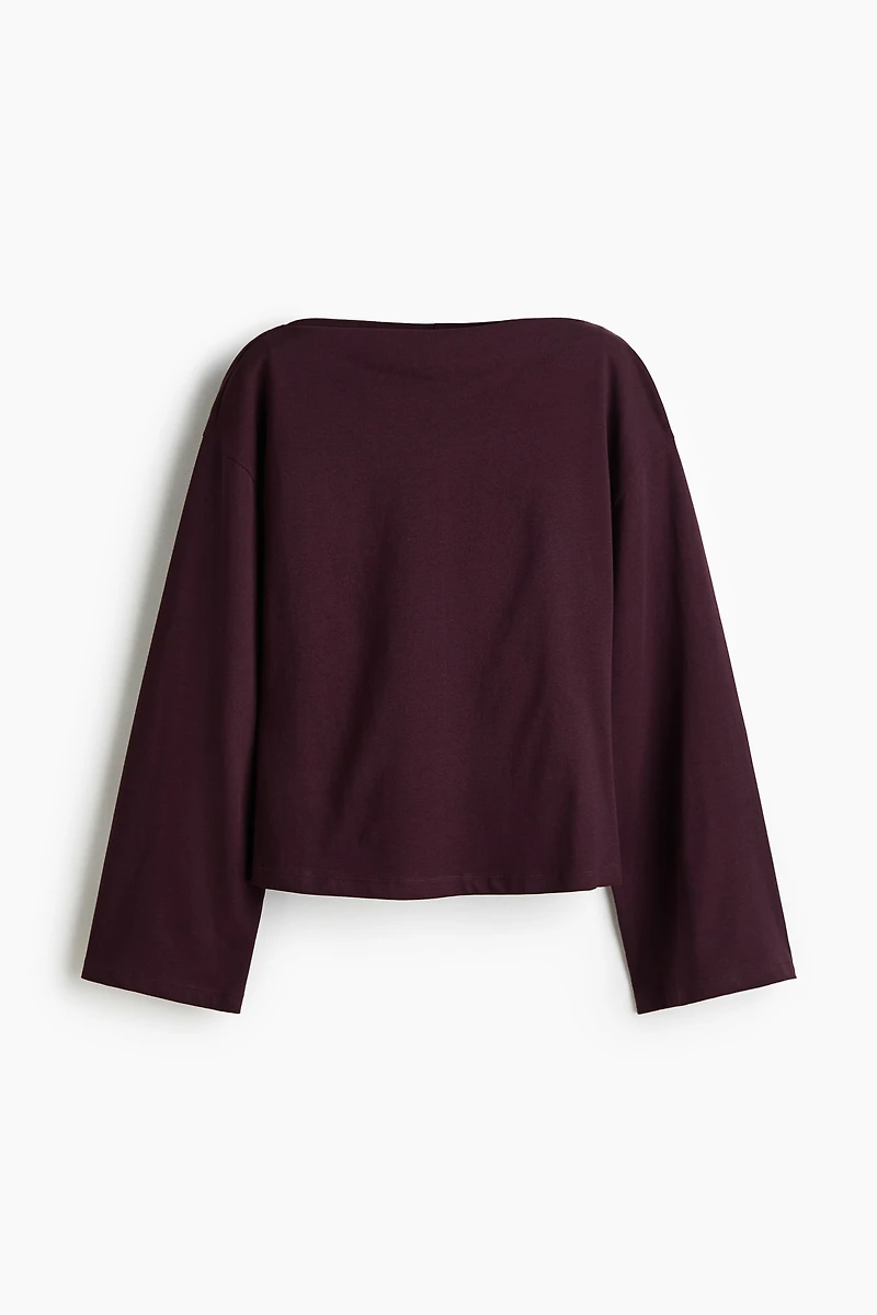 Boat-Neck Cotton Top