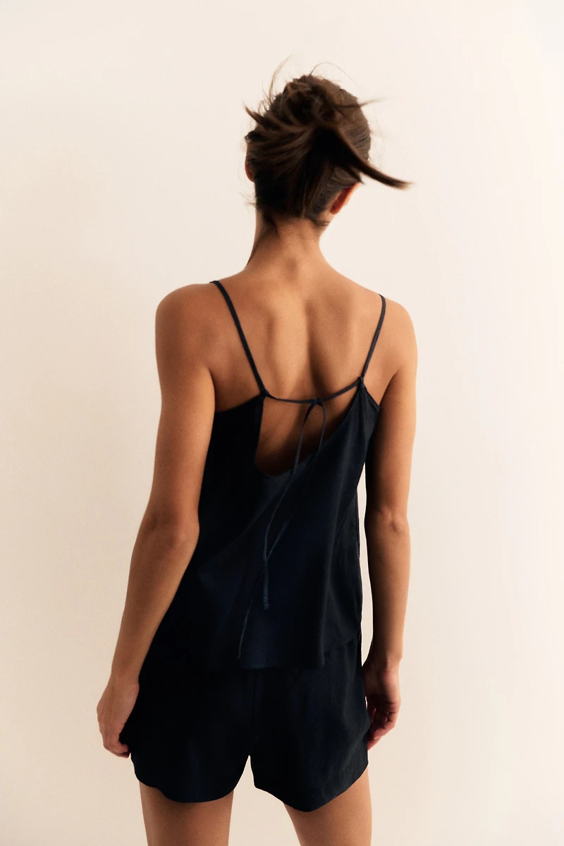 Linen-Blend Camisole Top
