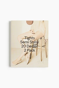 2-pack 20 Denier Tights