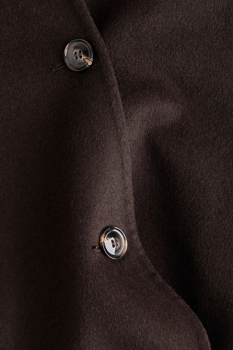 Wool-Blend Cape Jacket