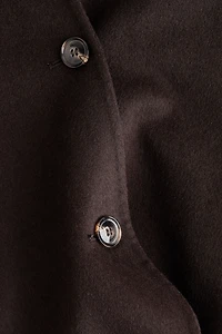 Wool-Blend Cape Jacket