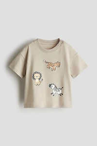 T-shirt en coton imprimé