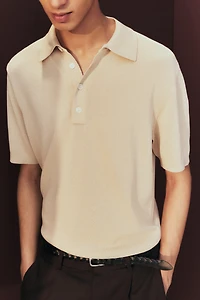 Regular-Fit Fine-Knit Polo Shirt