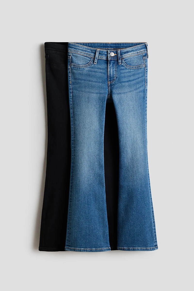 2-pack Flared Leg Low Jeans