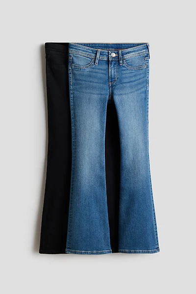 2-pack Flared Leg Low Jeans