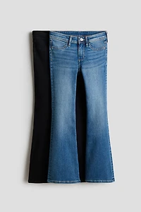 2-pack Flared Leg Low Jeans
