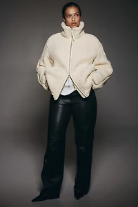 Veste flottante en tissu peluche