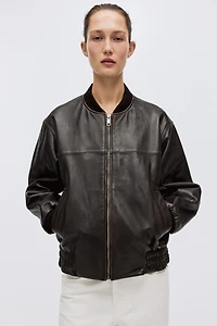 Leather Bomber Jacket