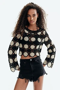 Distressed-Look Denim Shorts
