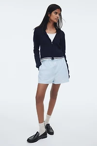 Hooded Cardigan with Zipper