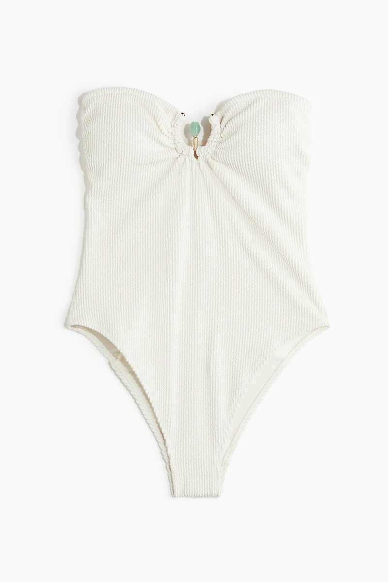 Padded-Cup Bandeau Swimsuit